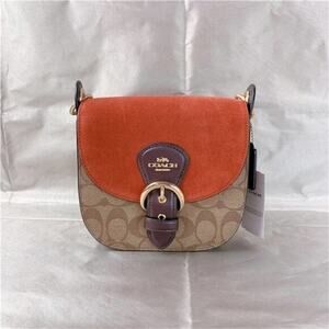Coach C5691 Kleo Shoulder Bag 17 In Signature Canvas In Khaki Multi